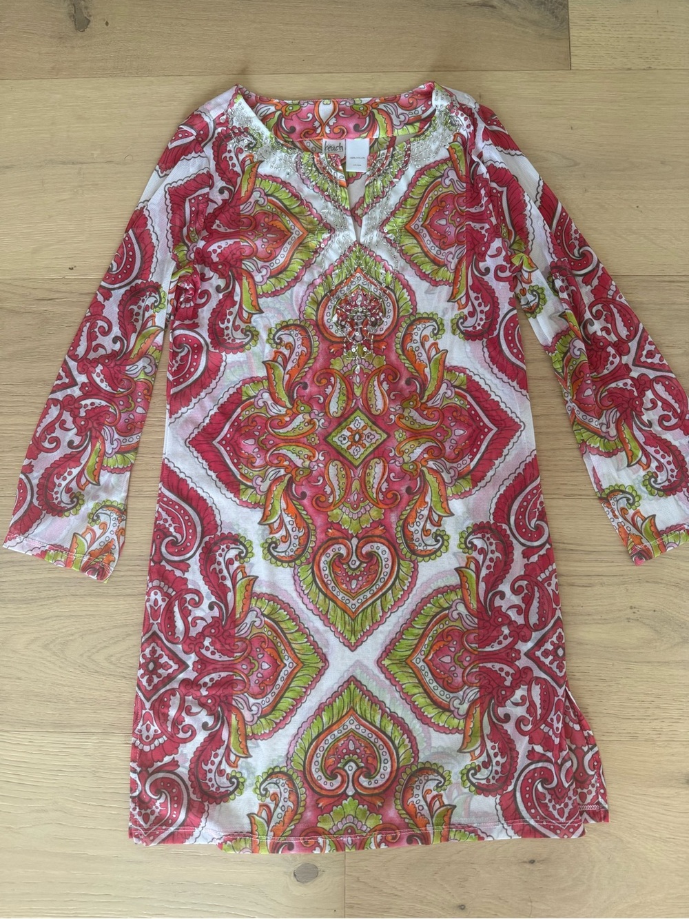 Bright Paisley Tunic Swim Cover
